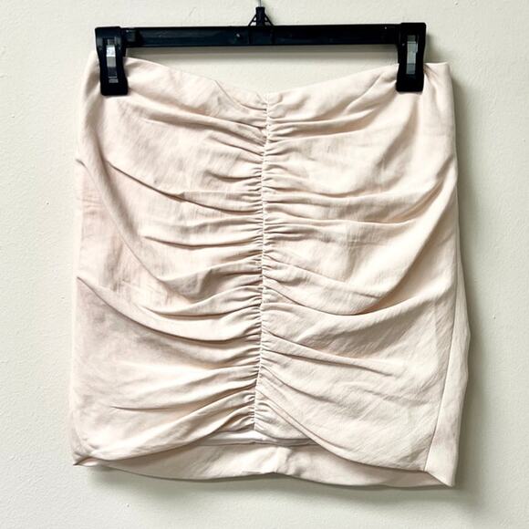 NWT The Sei Pull On High Waisted Center Ruched Mini Skirt Pastel Pink Women's 4 - Picture 4 of 6